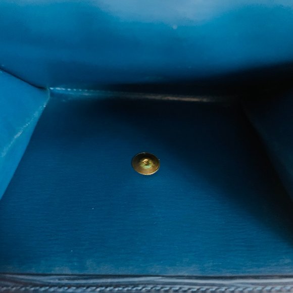 AUTH LOUIS VUITTON VINTAGE BLUE EPI LEATHER PORTE MONNAIE BILLETS WALLET  SP0926 - Picture 3 of 13